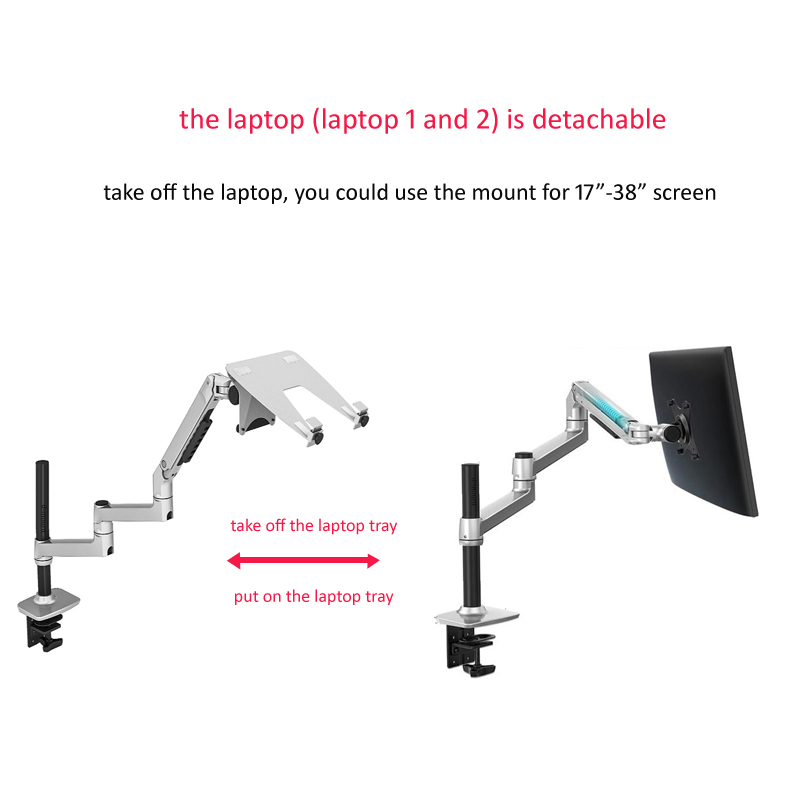 Tablet Lap Desk - 450mm DL-8013LP tam hareket 17 